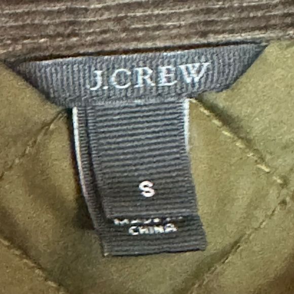 J. Crew Quilted Jacket With Brown Corduroy Collar Size Small - Picture 7 of 10